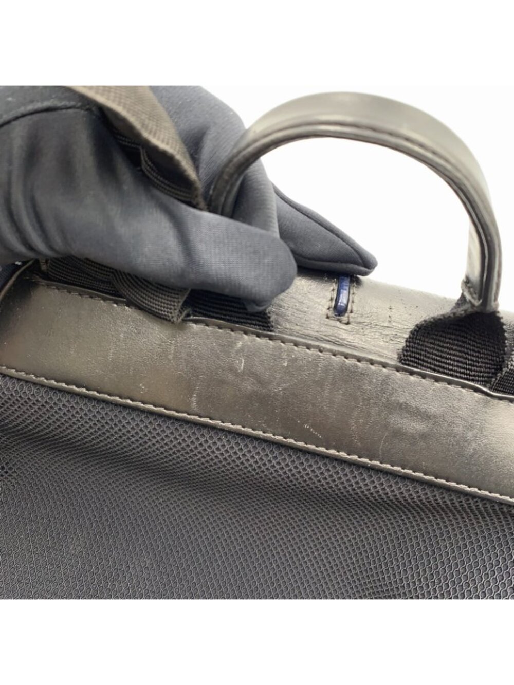 Dior Homme Be Motion Leather Nylon Navy Black Backpack Silver - Picture 12 of 15